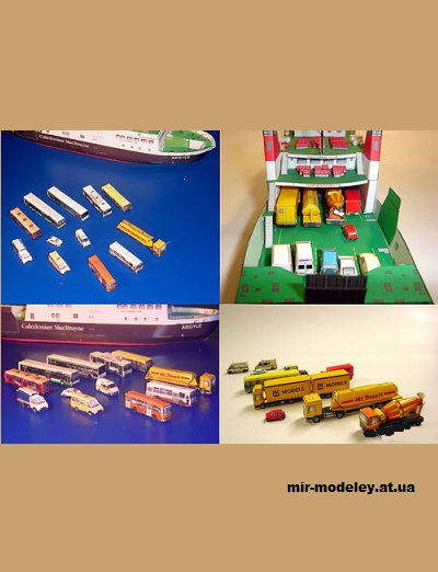 №15216 - Набор гражданской техники для диорам и паромов из бумаги