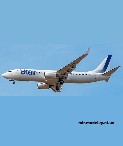№15237 - Boeing 737-800 Utair (перекрас Citycraft) из бумаги