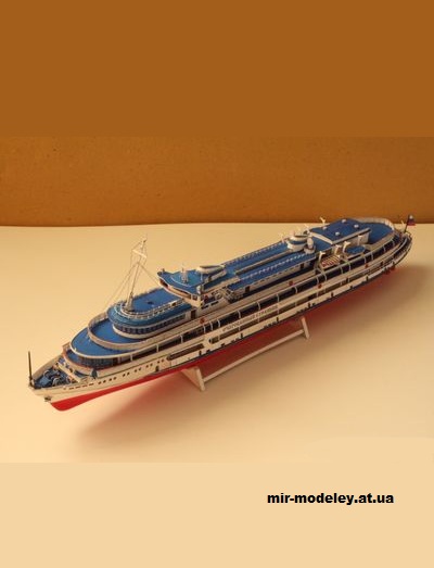 №15267 - Пассажирский теплоход пр. 588 «Очарованный странник» (Михаил Ледяев) из бумаги