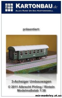 №1580 - 3-achsiger Umbauwagen [Kartonmodell Forum] из бумаги