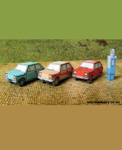 №1514 - Легковой автомобиль Fiat 126p (TAK! 107) из бумаги