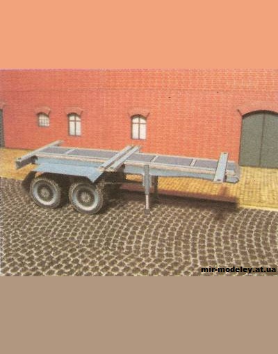 №1516 - Прицеп NK20 для перевозки контейнеров / Naszepa NK20 (TAK! 105) из бумаги