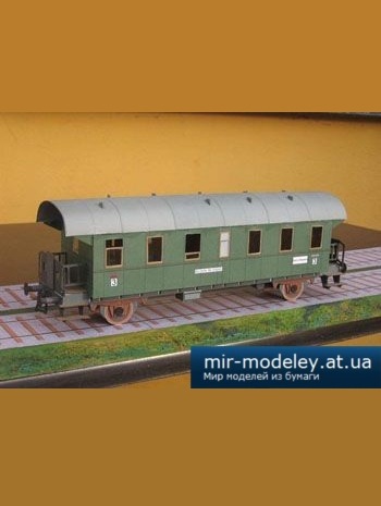 №1576 - Einheitspersonenwagen [Kartonmodell Forum] из бумаги