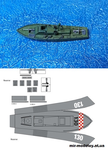 №15339 - PT Elco 77' Torpedo Boat / Gunboat / Resque boat (Wire & Paper) из бумаги