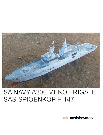 №15368 - SAS Spioenkop (Bertie Nel) из бумаги