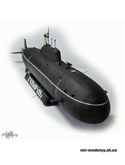 №15308 - АПЛ пр.971М «Щука-Б» (К-335 «Гепард») (Stribog) из бумаги