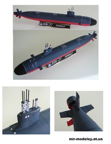 №15299 - USS Seawolf (SSN-21) из бумаги