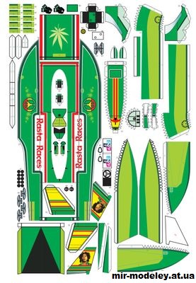 №15336 - Глиссер / Vodni kluzak (Векторизация ABC 21-22/1979) из бумаги