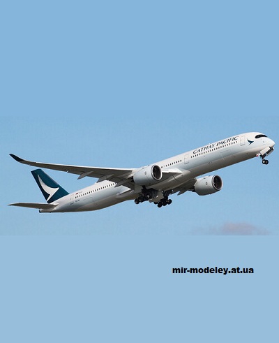№15356 - Airbus A350-1000 Cathay Pacific Airways (Citycraft) из бумаги