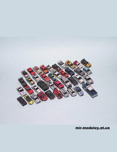 №15476 - Набор гражданской техники Need for Speed, 60 seconds, Fast track, Streetracers (R & P Models) из бумаги