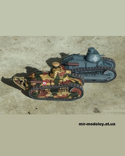 №15421 - Renault FT-17 (R & P Models) из бумаги