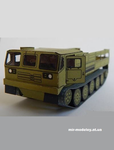 №15485 - ATS-59G Military tractor [Attila Tuloki] из бумаги