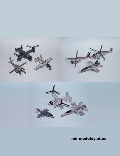 №15453 - US Airplanes (R & P Models) из бумаги