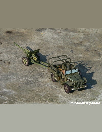 №15404 - Dodge WC-51 & 76mm Divisional Gun M1942 (ZIS-3) (R & P Models) из бумаги