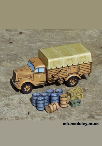 №15418 - Opel Blitz Typ 3,6-36 S (R & P Models) из бумаги