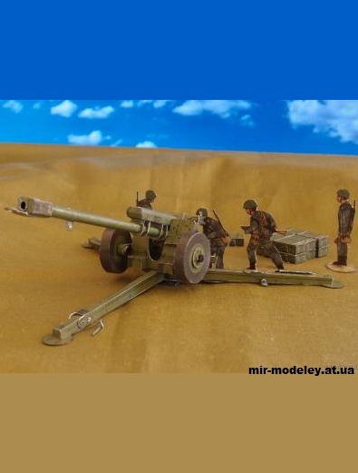 №15489 - 122-мм гаубица Д-30 / 122 mm houfnice D-30 (Vystřihovánky) из бумаги