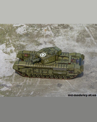 №15460 - Churchill AVRE (R & P Models) из бумаги