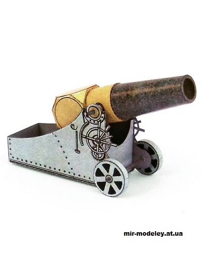 №15483 - Береговая пушка / Pobřežní dělo (ABC 20/2019) из бумаги