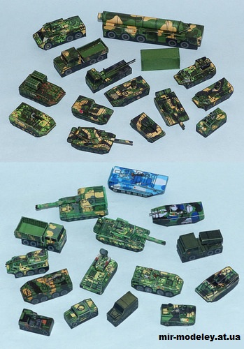 №15450 - People's Liberation Army set - China Army (R & P Models) из бумаги