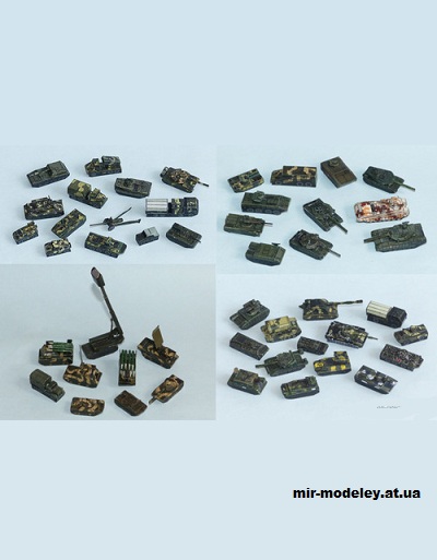 №15437 - Russian Militaly Set 1-5 (R & P Models) из бумаги