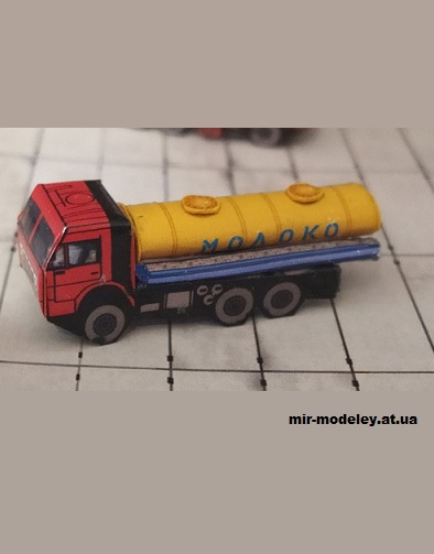 №15440 - Молоковоз на базе КамАЗ-53213 (R & P Models) из бумаги