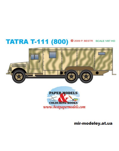 №15581 - Tatra T-111(800) (BestPaperModels) из бумаги