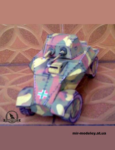 №15553 - Csaba 39M Armored Car из бумаги