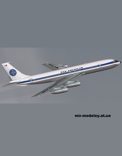 №15565 - Boeing-707-320B PanAm (Citycraft) из бумаги