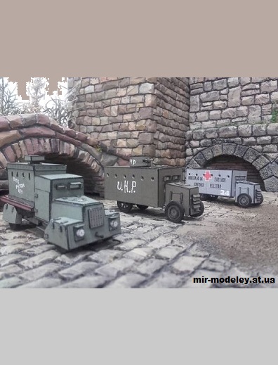 №15539 - 3 бронеавтомобиля времён гражданской войны в Испании (Jesus Maria López Bea) из бумаги