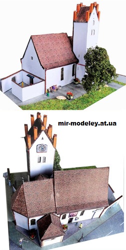 №15658 - Ulm-Soflingen - Leonhardskapelle / Часовня Святого Леонарда из бумаги