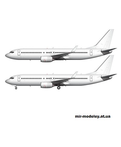 №15661 - Boeing-737-800 (Citycraft) из бумаги