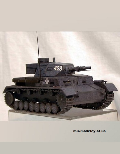№15623 - Танк PzKpfw IV (i Card Tanks) из бумаги