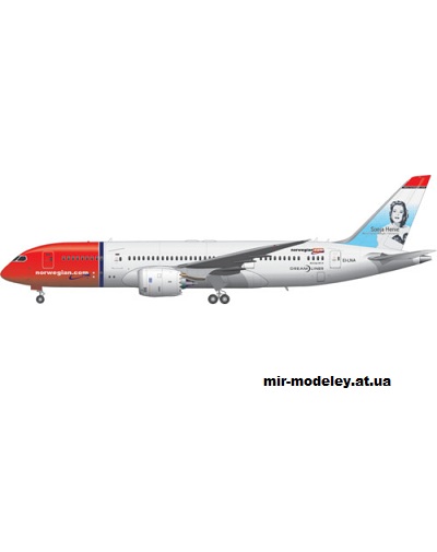 №15651 - Boeing-787-8 Norwegian (Hermercraft) из бумаги