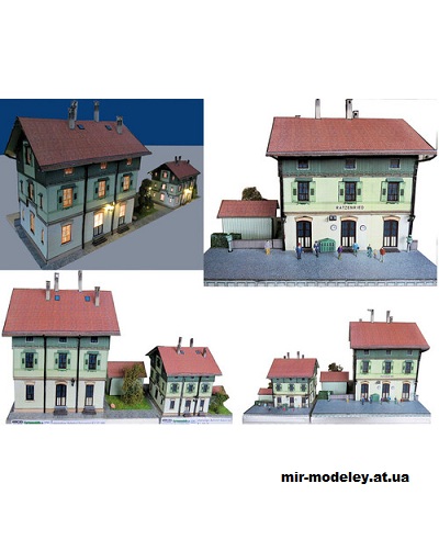 №15667 - ehemaliger Bahnhof Ratzenried / бывшая железнодорожная станция Ratzenried из бумаги