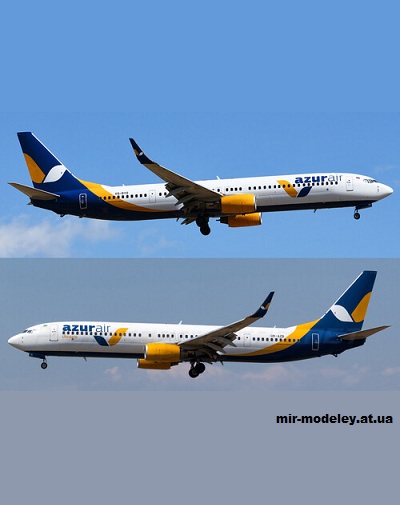 №15598 - Bpeing-737-900ER Azurair (Citycraft) из бумаги