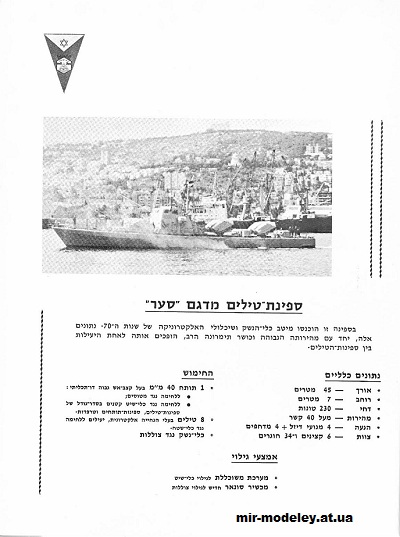 №15650 - SAAR-2 missile boat [IAFM] из бумаги