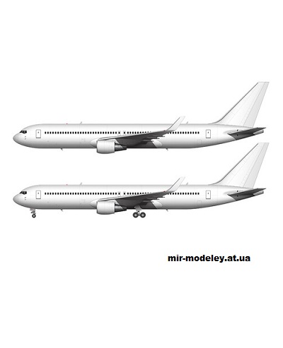 №15606 - Boeing-767-300 (Skyline) из бумаги