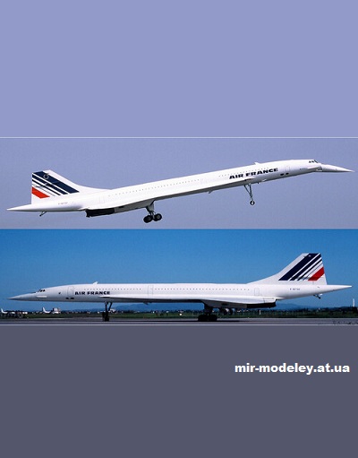 №15613 - Concorde Air France (перекрас Currell Graphics) из бумаги