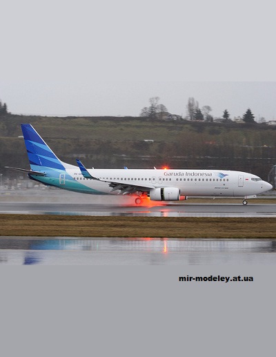 №15644 - BOEING 737-800 Garuda Indonesia (Arton pm) из бумаги