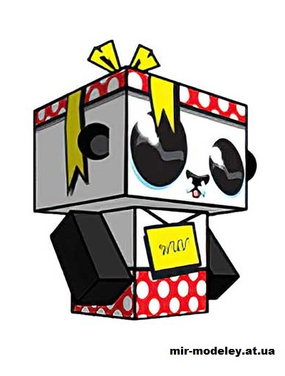 №15717 - Happy Birthday Panda (cubeecraft) из бумаги