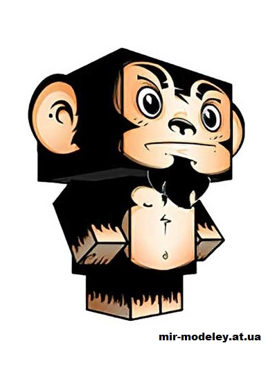 №15732 - Monkey (cubeecraft) из бумаги