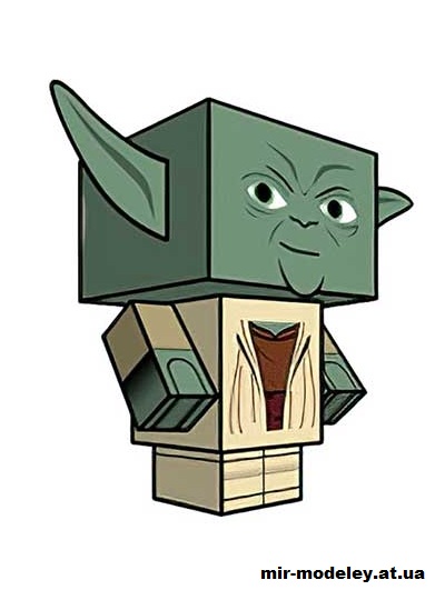 №15788 - LEGO Yoda (cubeecraft) из бумаги