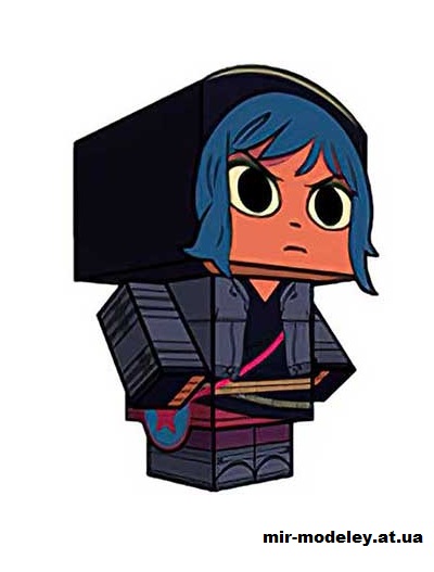 №15754 - Ramona Flowers (Vol 5 Cover) (cubeecraft) из бумаги