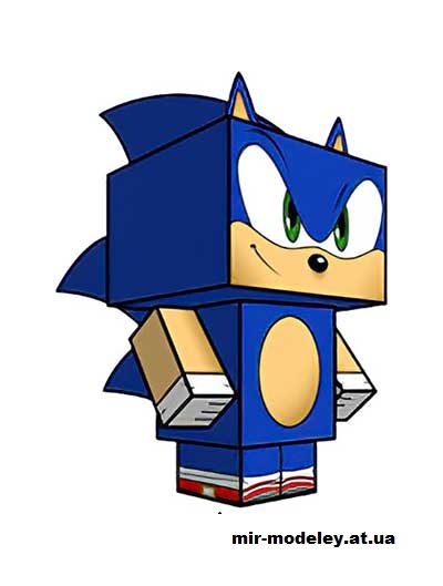 №15775 - Sonic the Hedgehog (cubeecraft) из бумаги