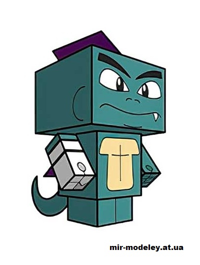 №15714 - Onyx the Half Hero Dragon (cubeecraft) из бумаги