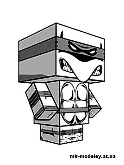 №15769 - Mirage Teenage Mutant Ninja Turtle (cubeecraft) из бумаги