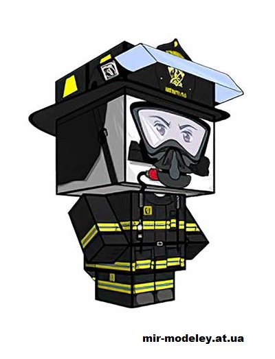 №15713 - Firefighter 00-10 (cubeecraft) из бумаги