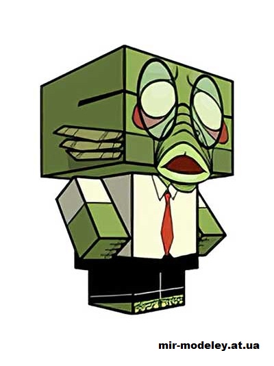 №15742 - Ernie from the Black Lagoon (cubeecraft) из бумаги
