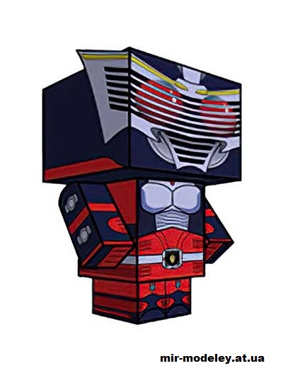 №15787 - Kamen Rider Dragon Knight (cubeecraft) из бумаги