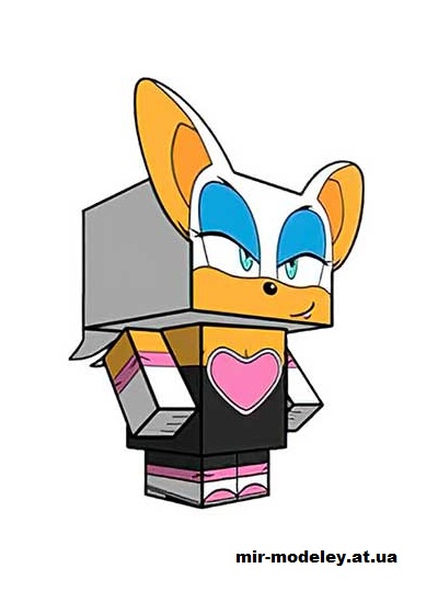 №15772 - Rouge the Bat (cubeecraft) из бумаги